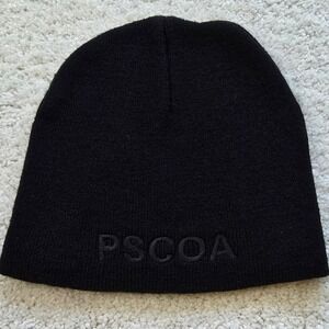 PSCOA Black Knit Beanie Hat Men's‎ Warm Winter Casual NWOT